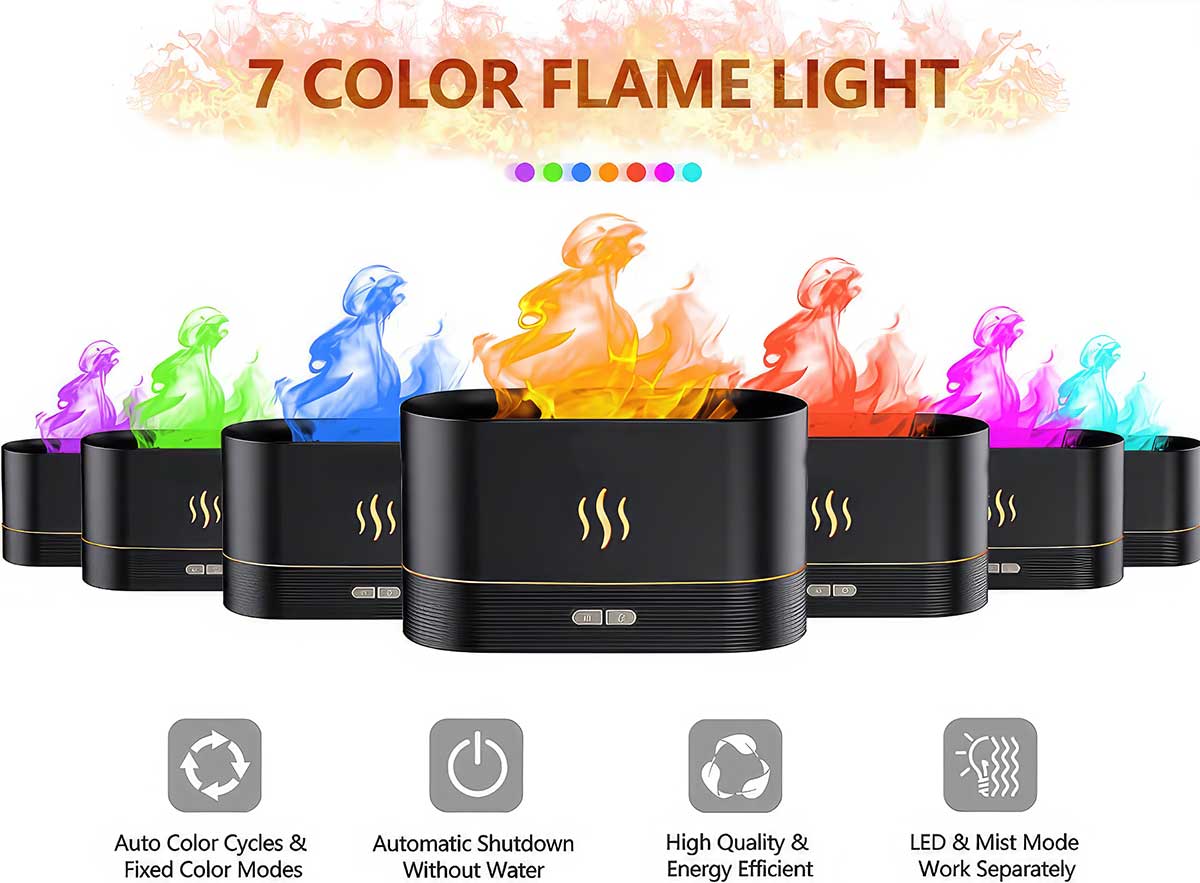 Enchanting LED Flame Diffuser Aromatherapy