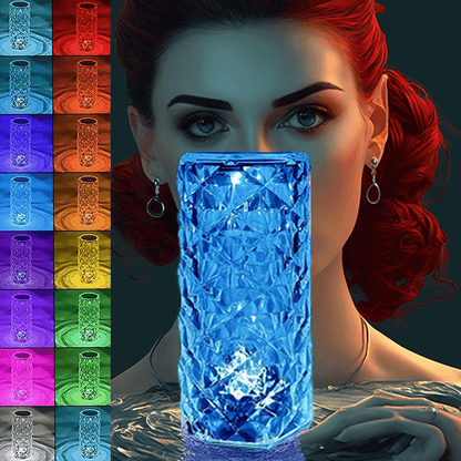 Diamond Crystal Table Lamp, 16 Colors Type-C USB with Remote Control