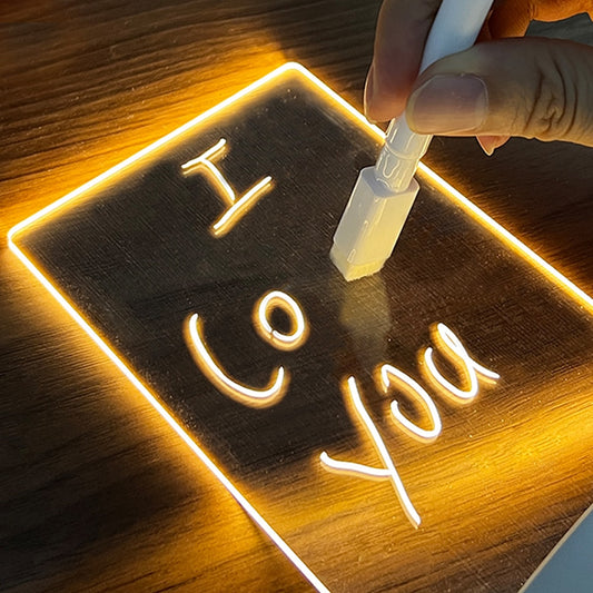 Note board LED night light USB Message board with pen gift Decoration Night Lamp